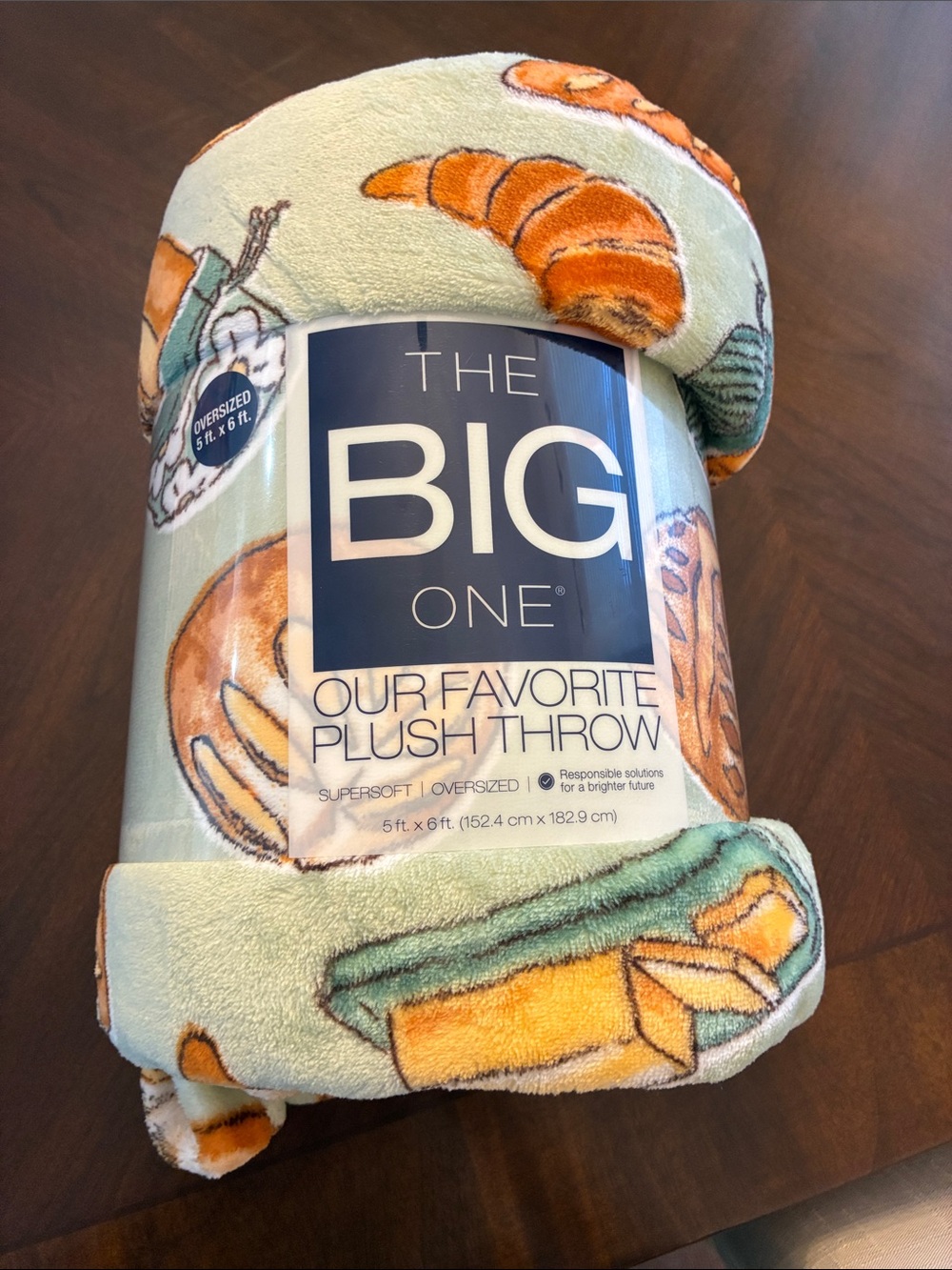 The Big One Oversized Plush Throw. Baking Bread. Sourdough. 5’ x 6’